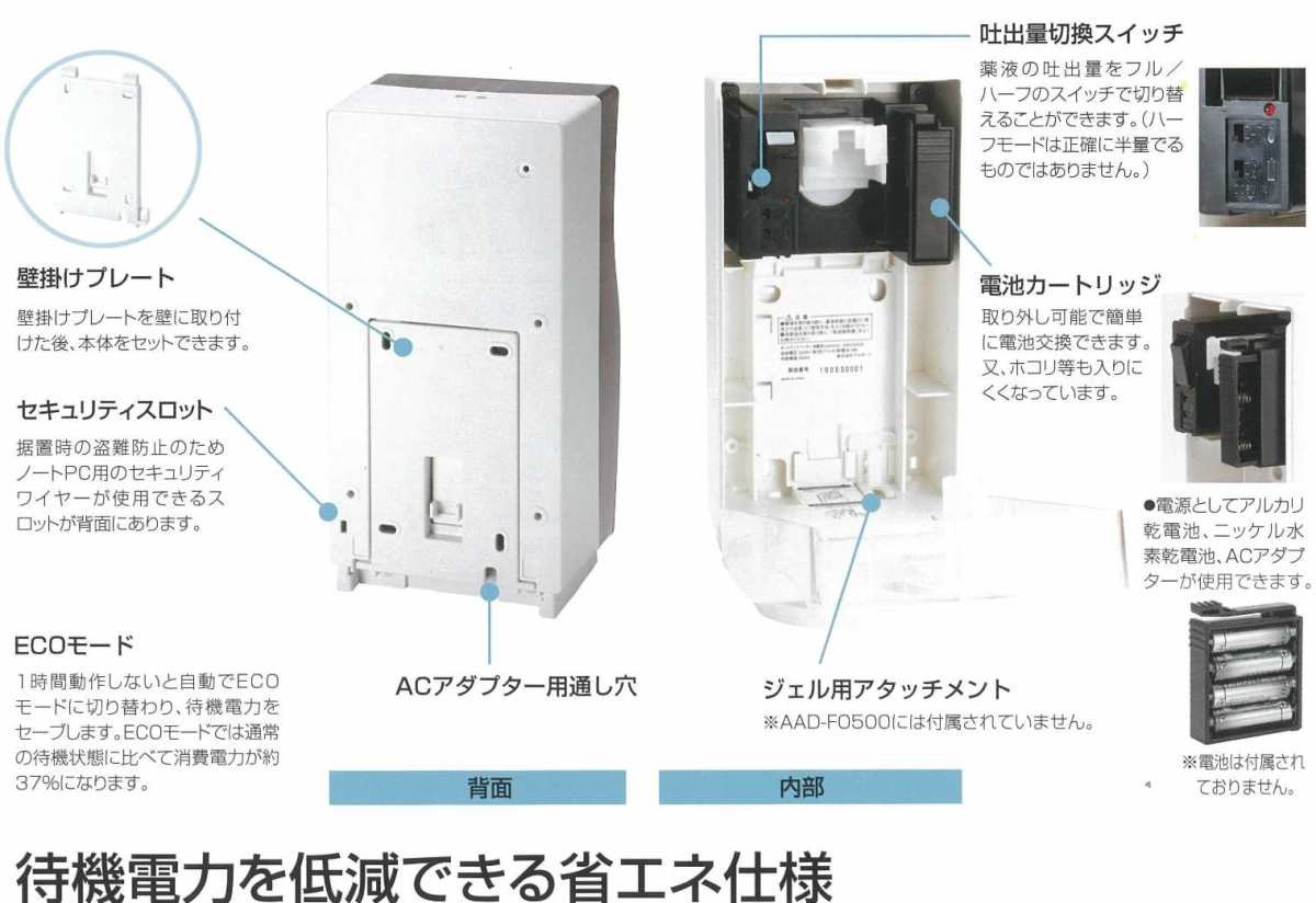 【専用ボトル付】アルボース オートディスペンサー消毒用AADーSG500 imgrc0095672128.jpg