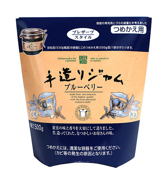 カンピー ザ・プレミアム 手造りジャムブルーベリーつめかえ用 500g×6個の商品画像