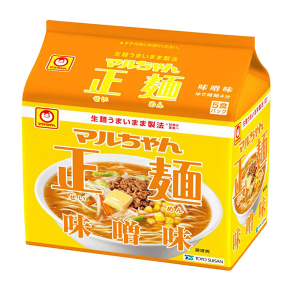 東洋水産 マルちゃん正麺 味噌味 （108g×5食）×6個（計30食） ラーメン