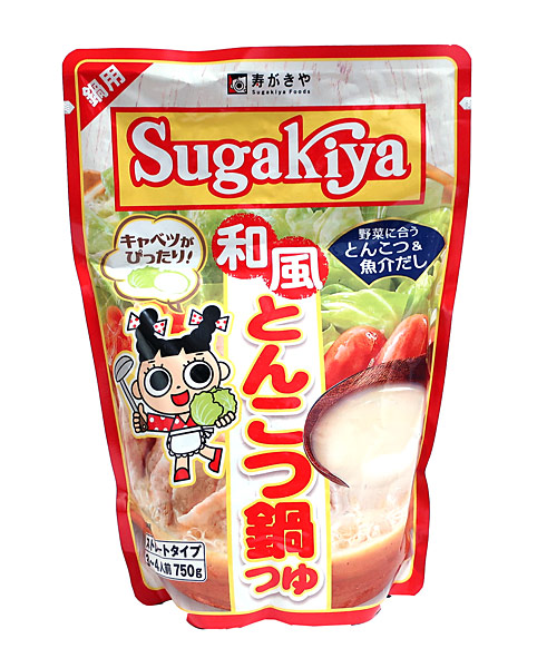 寿がきや食品 SUGAKIYA 和風とんこつ鍋つゆ 750g×10個の商品画像