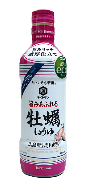 キッコーマン いつでも新鮮 旨みあふれる牡蠣しょうゆ 硬質ボトル 450ml × 12本の商品画像