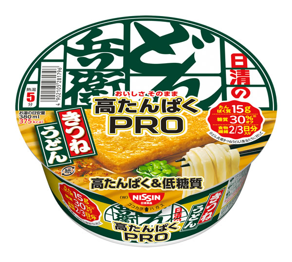 日清食品 日清のどん兵衛PRO 高たんぱく＆低糖質 きつねうどん 西 88g×12個 日清のどん兵衛 インスタント、カップうどんの商品画像