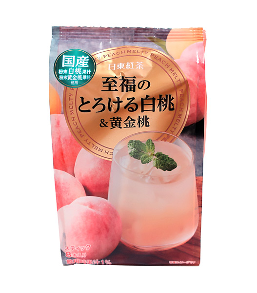 日東紅茶 日東紅茶 至福のとろける白桃＆黄金桃 スティック 8本 ×24