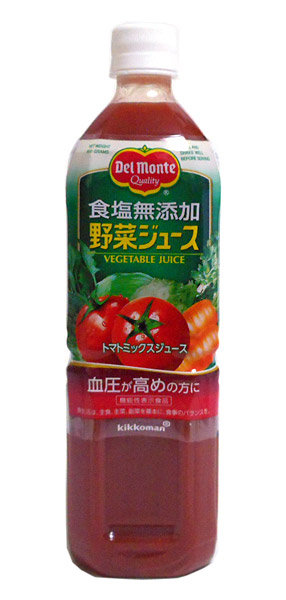 kikkoman デルモンテ 食塩無添加 野菜ジュース 900g×1本 ペットボトル デルモンテ 野菜ジュースの商品画像