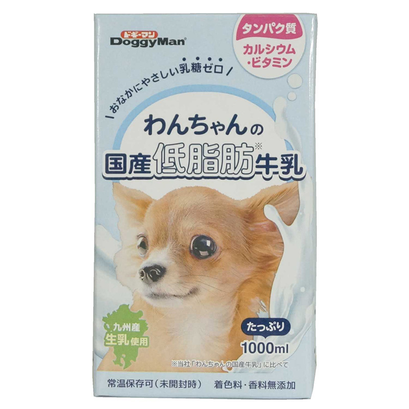 ドギーマン わんちゃんの国産低脂肪牛乳 1000ml×6個の商品画像