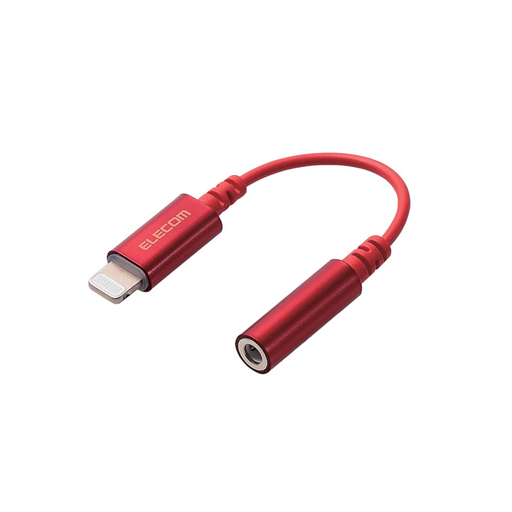 Lightning-φ3.5mmステレオミニジャック変換ケーブル MPA-XL35DS01RD （レッド）の商品画像