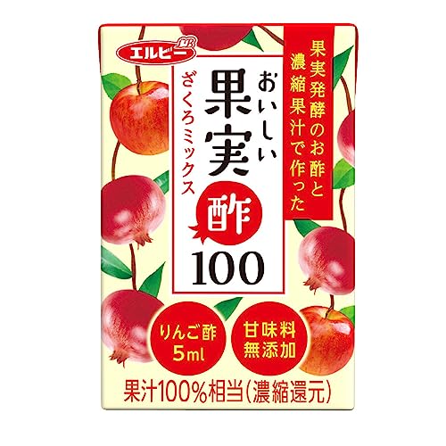 エルビー おいしい果実酢100 ざくろミックス 125ml ×24本の商品画像