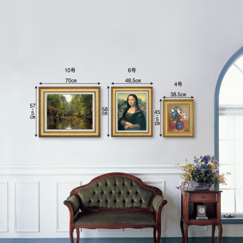 フェルメール　デルフトの眺望複製画　額縁 高精細複製名画 フェルメール「デルフトの眺望」（4号