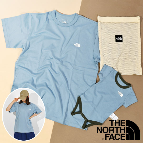 2 point set North Face short sleeves T-shirt rompers men's lady's Kids child THE NORTH FACE storage sack attaching ntm12312 2024 spring summer new color 