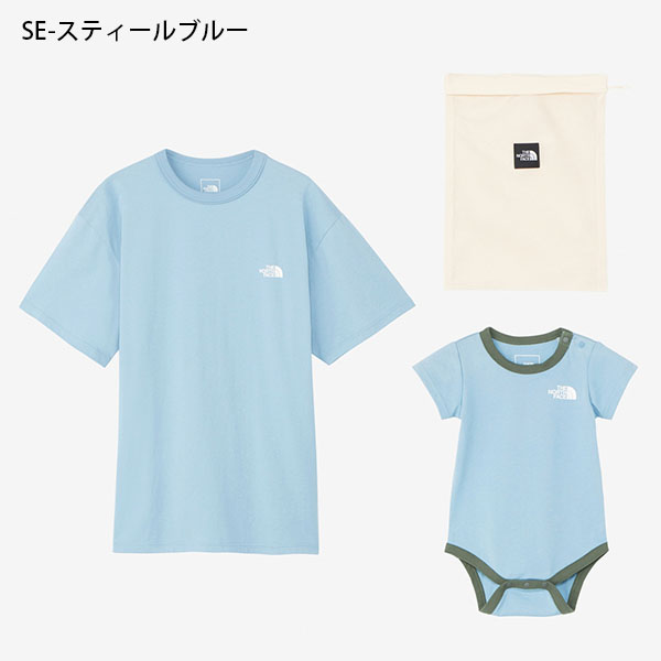 2 point set North Face short sleeves T-shirt rompers men's lady's Kids child THE NORTH FACE storage sack attaching ntm12312 2024 spring summer new color 