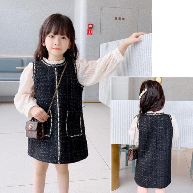 Kids One-piece длинный рукав ... одежда формальный девочка маленький pra ребенок одежда осень детская одежда сарафан p long to карман Layered North Lee 