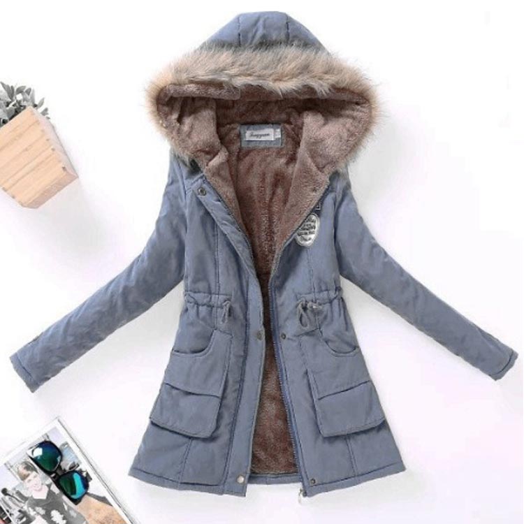  стеганое полотно Mod's Coat капот обратная сторона боа Mod's Coat с мехом мех с хлопком милитари пальто длинный осень-зима внешний большой размер to Len 