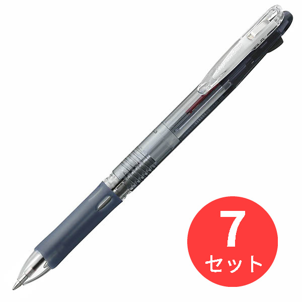 ZEBRA ゼブラ クリップ-オン スリム2C 黒（黒・赤）0.7mm B2A5-BK×7本 クリップ オン ボールペンの商品画像