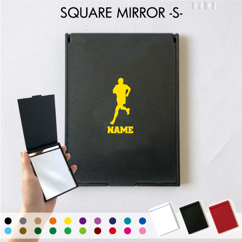  man . marathon name inserting compact mirror folding small desk mirror stand mirror .. mirror palm size name inserting goods 