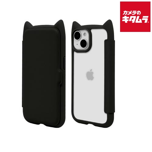 iPhone15/14/13 mimi 手帳型クリアケース 8350IP361BHPBK（ブラック）の商品画像