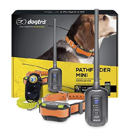 Dogtra Pathfinder Mini GPS Electronic Dog Training Collar for Small to Medium Dogs - 4-Mile range, 100 Levels Nick and Constant Stimulation, Tone, Wat