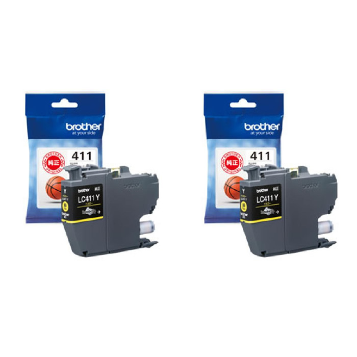 ブラザー工業 ブラザー インクカートリッジ LC411Y（イエロー）×2個 インクジェットプリンター用インクカートリッジの商品画像