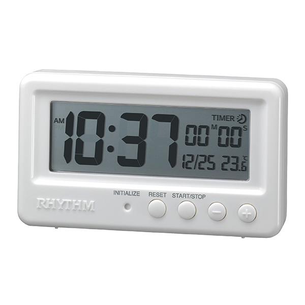 アクアプルーフ デジタル置き時計 8RDA72SR03（ホワイト）の商品画像