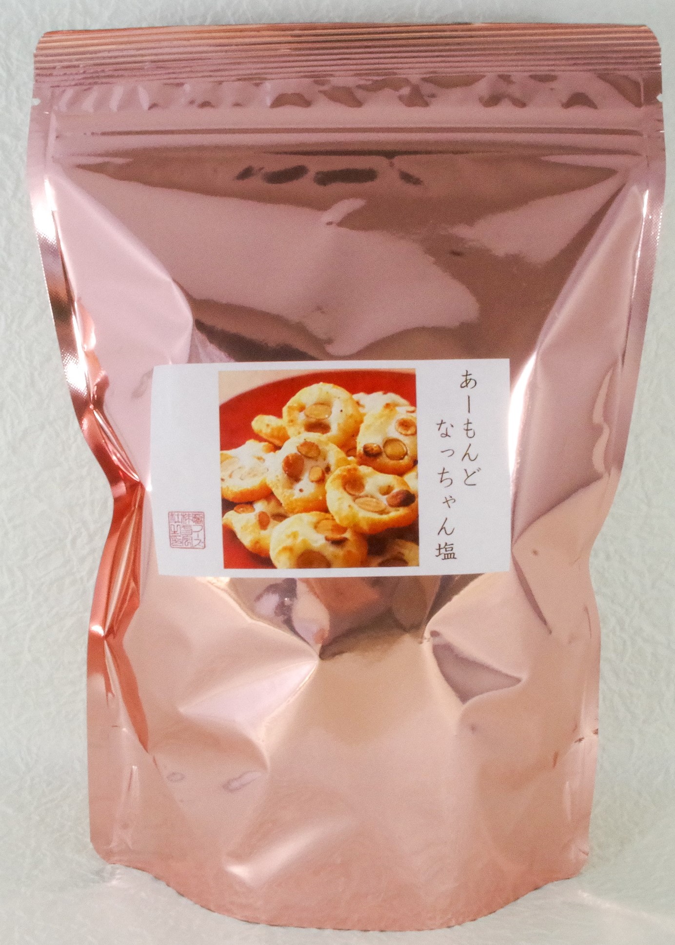 o.. rice cracker factory direct sale confection popular gru ton free almond .. Chan salt 150g stand pack 