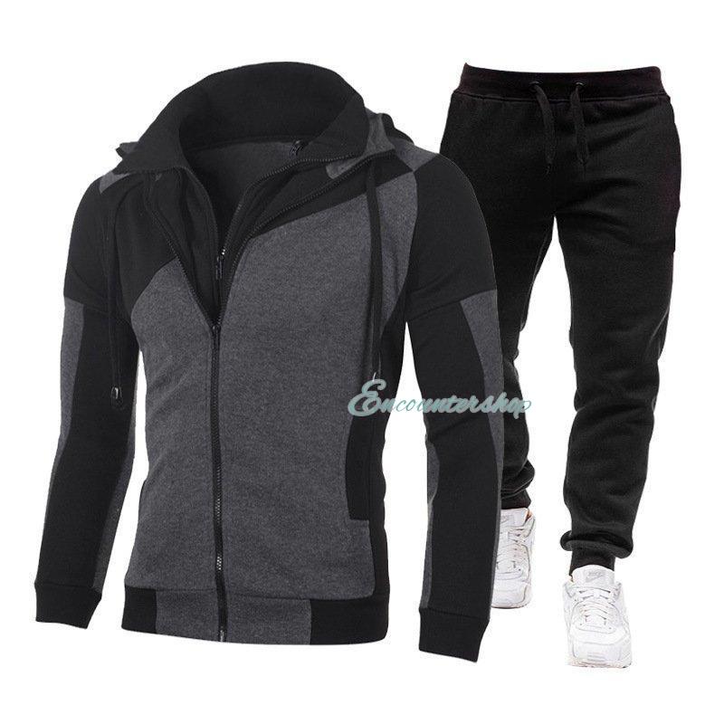  Golf одежда мужской выставить верх и низ в комплекте мужской Zip Parker брюки-джоггеры Golf брюки tops Logo принт спорт одежда осень-зима 