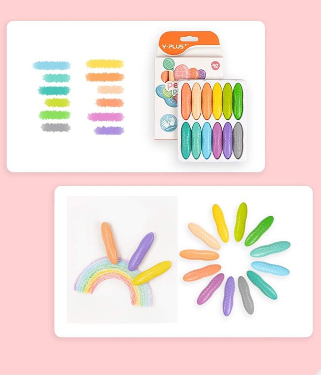 [ regular imported goods ] Peanuts crayons 12 color safety pretty child crayons coating ... breaking not .... hand . dirt not water ..... for children Kids gift 