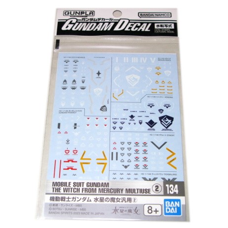 ガンダムデカールNo.134 機動戦士ガンダム 水星の魔女汎用 （2