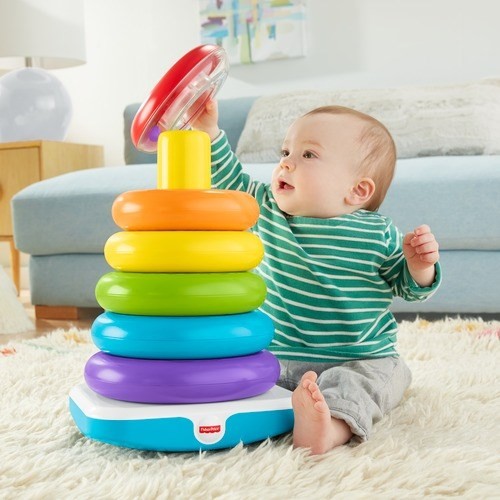  Fischer price jumbo .. rin tower toy ... child intellectual training . a little over baby 0 -years old 12 months 