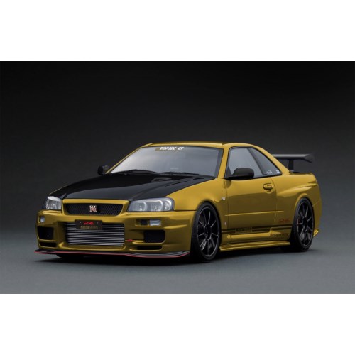 12/22 ignition model TOP SECRET 34GT-R （BNR34） Gold （1/18 Scale