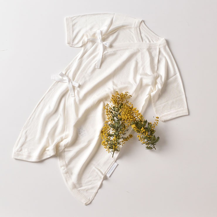 * снят с производства 30%OFF! шелк 100% baby детский комбинезон-платье "теплый" белый белый 50cm 60cm