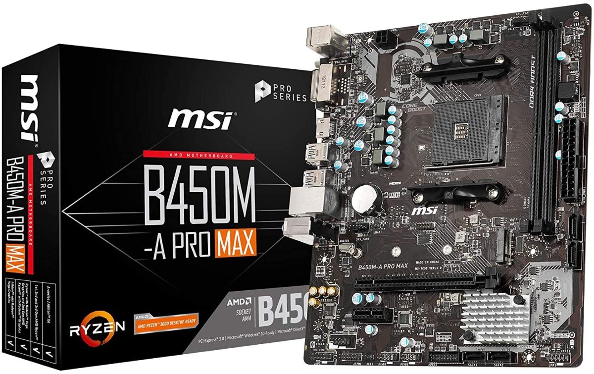 Msi B450m A Pro Max Pcパーツマザーボード 最安値 価格比較 Yahoo ショッピング 口コミ 評判からも探せる