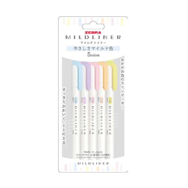 マイルドライナー やさしさマイルド5色セット WKT7-5C-YC ×1セットの商品画像