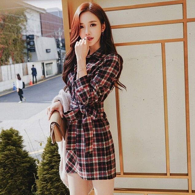 最新コレックション チェック柄ワンピース ミニ丈ワンピース トレンド柄 スカートu超人気 ひざ丈ワンピース Williamsav Com