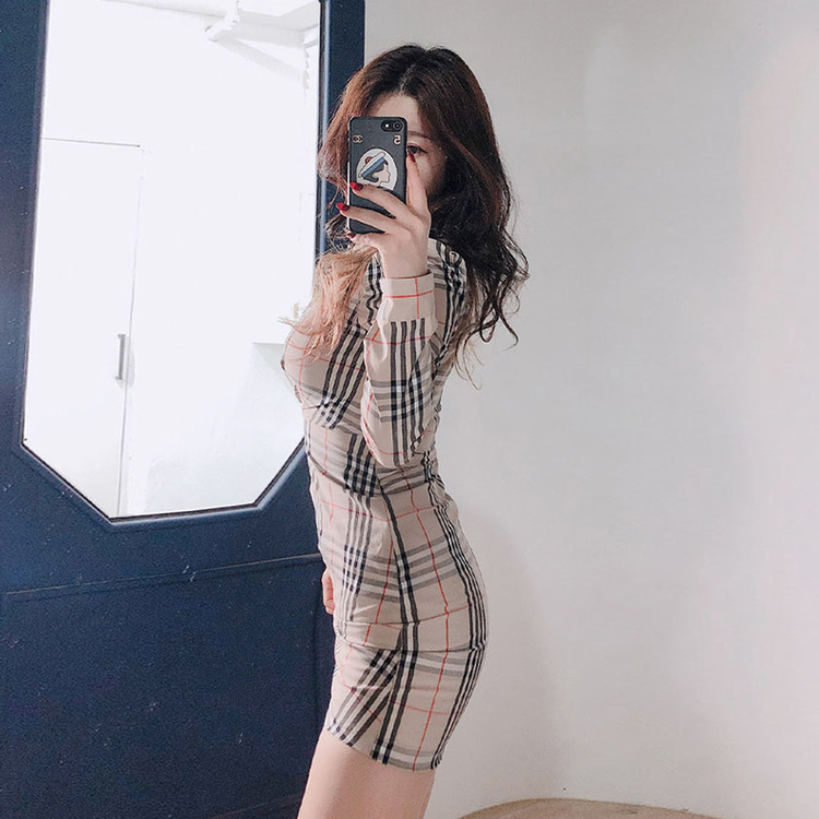 ワンピース チェック バーバリー風 ミニ丈 タイト ミニワンピース ワンピ レディース 襟付き セクシー Ol 通勤 お出かけ デート Yasu リラークショップ 通販 Yahoo ショッピング
