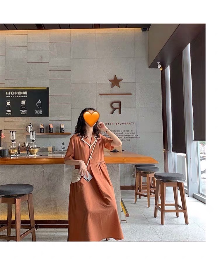 ワンピース レディース 安い 可愛い 半袖 ロング カジュアル 学生 大学生 襟付き 大人可愛い 大人カジュアル Yasu リラークショップ 通販 Yahoo ショッピング