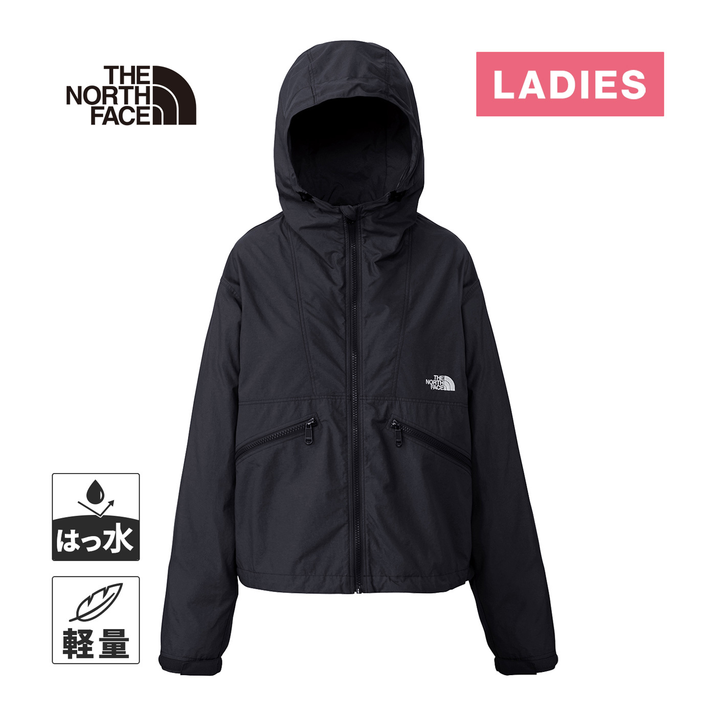 THE NORTH FACE ショートコンパクトジャケット レディース NPW22630-K（ブラック）の商品画像