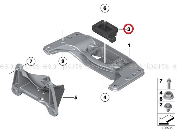 BMW F10 F11 523i 528i 523d N20 N47 Transmission mount mission mount AT mount new goods 2231 6769 848 sedan touring 