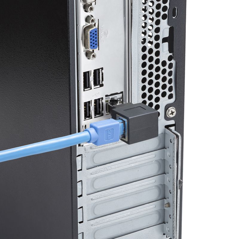 RJ-45 коннектор 90 раз угол модификация адаптер левый .. модель L type изменение адаптер категория 6A соответствует защита specification STP кабель UTP кабель обе соответствует ADT-RJ6A-LL