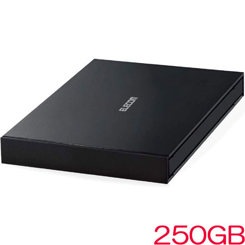 ELECOM ESD-EJ0250GBK [ESD-EJシリーズ 250GB ブラック] 外付けSSD