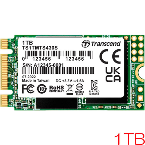 Transcend TS512GMTS430S [MTS430S M.2 Type2242 SATA 512GB] 内蔵型