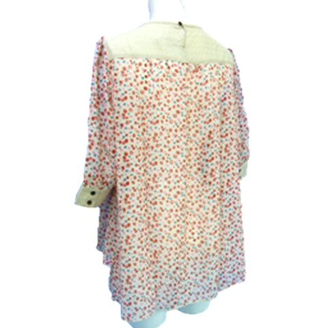  maternity - production after .. san 5 minute sleeve nursing easy to do maternity - tunic L size small flower pink 