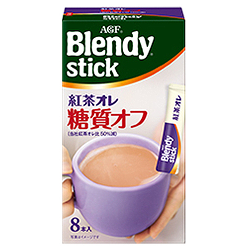 AGF 味の素AGF ブレンディ スティック 紅茶オレ 糖質オフ 8本 ×48セット Blendy ブレンディティースティック 粉末、インスタント紅茶の商品画像