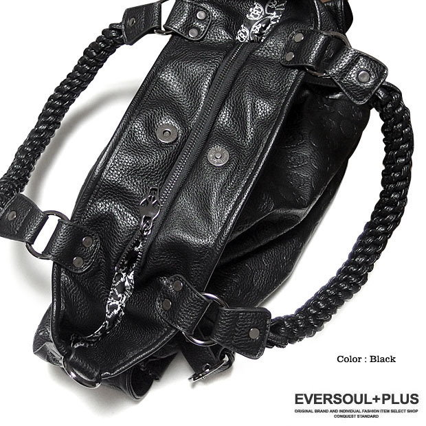 トートバッグ ショルダーバッグ 2WAY スカル 総柄 スタッズ