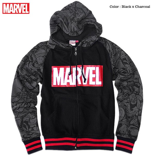 MARVEL パーカー ロゴプリント 