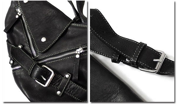 ボディバッグ レザー 本革 メンズ ライダース ワンショルダー 大き目