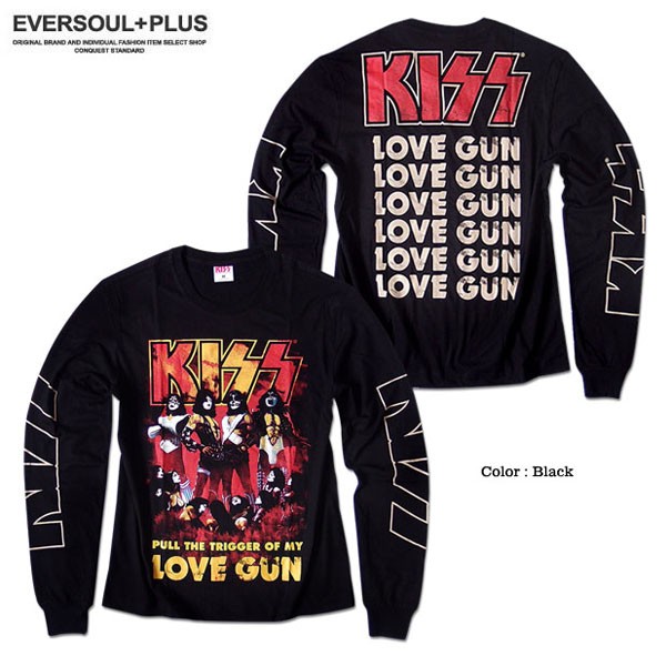 KISS キッス ロンT 長袖 Tシャツ メンズ ロングスリーブ ロック