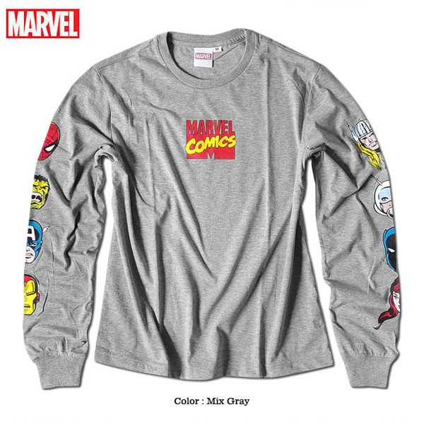 スパイダーマン ロンT 長袖 MARVEL マーベル MARVEL マーベル ロンT メンズ 長袖 カットソー ロゴ 厚手