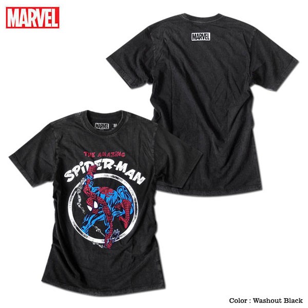 マーベル Tシャツ 半袖 スパイダーマン プリント キャラクター MARVEL ...