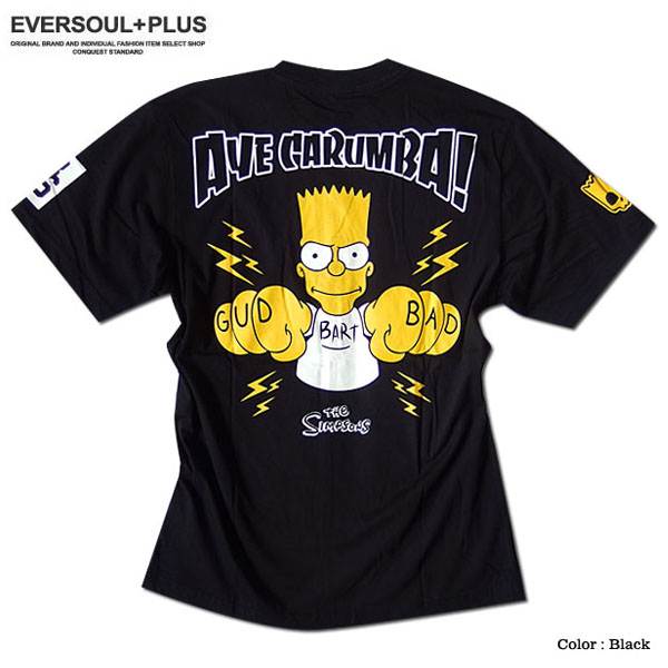 Tシャツ ザ・シンプソンズ スパイダー ポーク パンク ギャグ ブラック 黒-