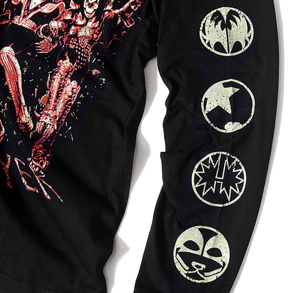 KISS ロンTシャツ Lサイズ 黒 KISS キッス ロングスリーブ Tシャツ キス ステージ ロンT END