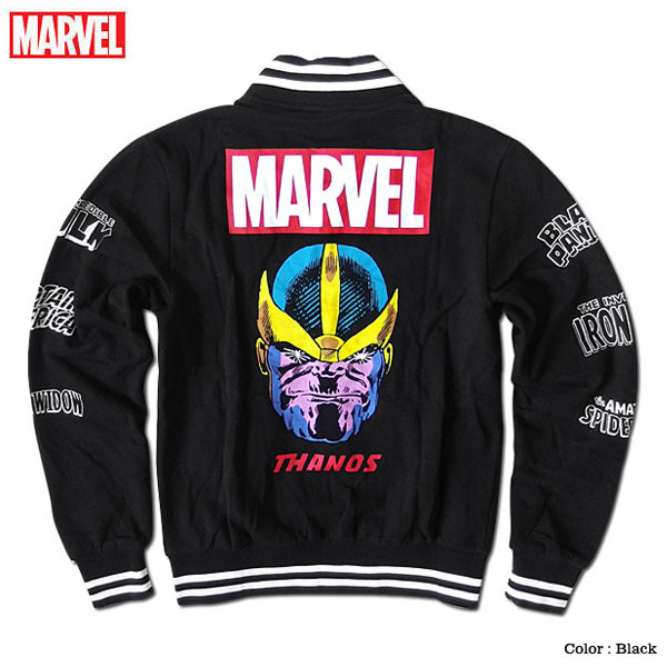 MARVEL マーベル スタジャン メンズ 裏起毛 スタジアム